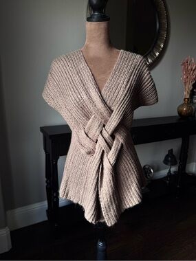 Escio Braided Sweater in Taupe ANTHROPOLOGIE